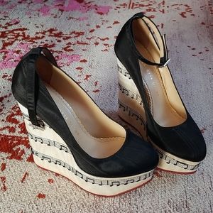 Charlotte Olympia Music Note Wedges